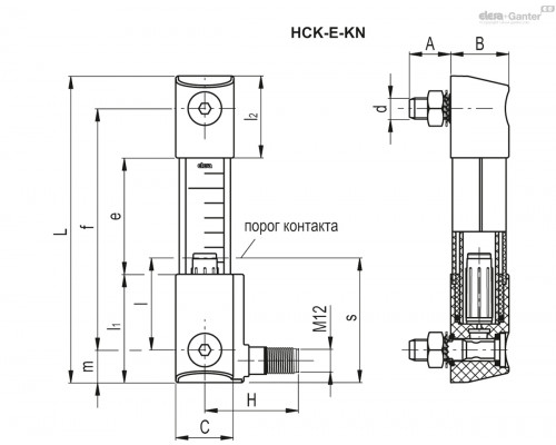Индикатор HCK.176-A4-M12-FKM-GL-P-ENT-NO (114779) ELESA+GANTER