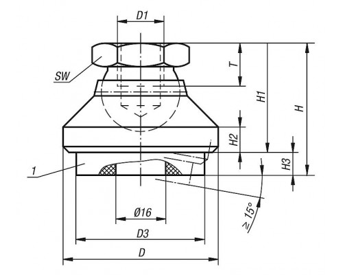 Опоры K0420.316 Kipp