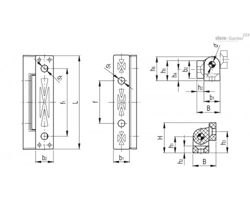 Петля CFBS.75-13 SH-5 (422551) ELESA+GANTER