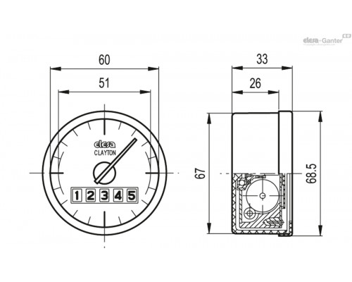 Индикатор GW12-0000.8-D (CE.72451) ELESA+GANTER