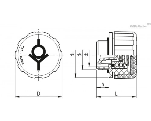 Крышка сапуна SFW-P.40-G3/8+FPE-350mb (54771) ELESA+GANTER