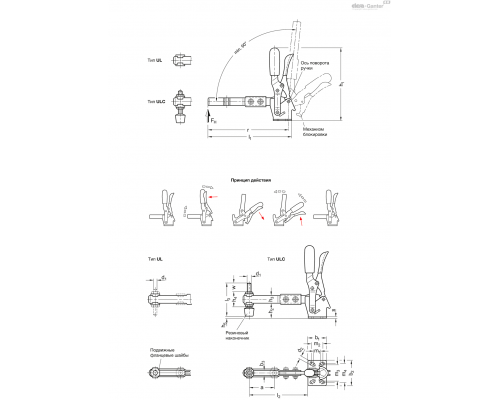 Прижим GN 810.3-130-CL ELESA+GANTER