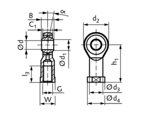Шарнирный наконечник SIL 14 T/K CX