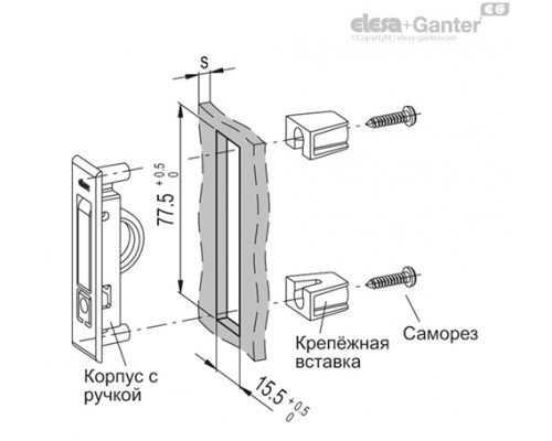 Складная ручка MRH.80-12 (43706) ELESA+GANTER