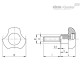 Лепестковая поворотная ручка VTT.40-C-p-M8x70-C2 (167879-C2) ELESA+GANTER