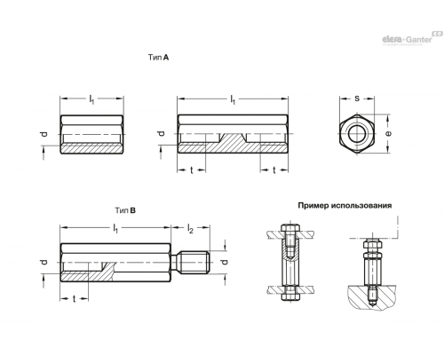 Прокладка GN 6220-NI-M6-35-B ELESA+GANTER