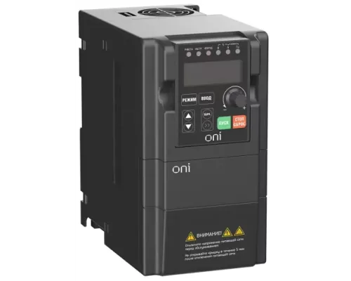 Частотный преобразователь ONI A150-21-11N (1,1 кВт 6,5 А 1ф 220 В) Частотный преобразователь ONI A150-21-11N (1,1 кВт 6,5 А 1ф 220 В)