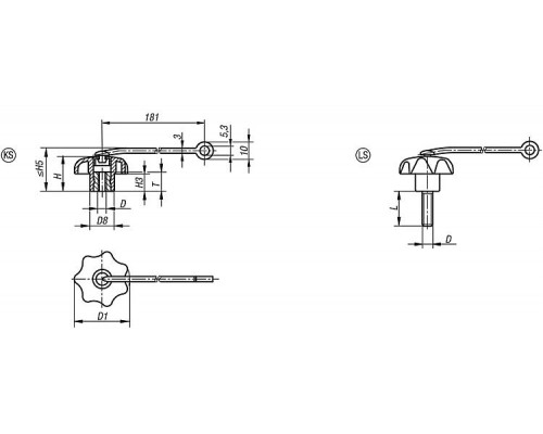 Ручка K0155.7055X10 Kipp