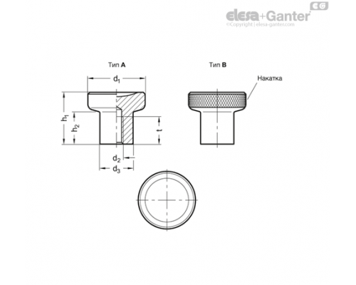 Ручка GN 676.5-21-M5-A ELESA+GANTER