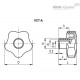 Лепестковая поворотная ручка VCT.63 A-8-C2 (70001-C2) ELESA+GANTER