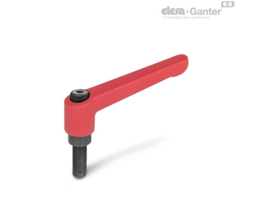 Регулируемая ручка рычажного типа GN 300-108-M16-50-RS ELESA+GANTER Регулируемая ручка рычажного типа GN 300-108-M16-50-RS ELESA+GANTER