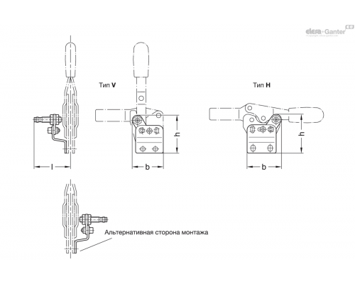 Держатель датчика GN 801.4-130-V-2 ELESA+GANTER