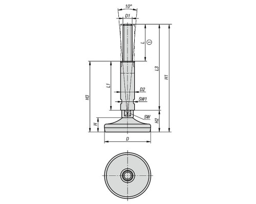 Опора K0741.08016X143 Kipp