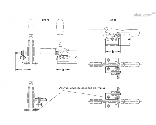 Держатель датчика GN 801.3-130-H-1 ELESA+GANTER