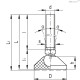 Регулируемая опора LSX.A-40-10-M10x60 (431573) ELESA+GANTER