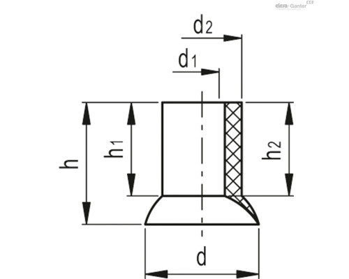 Вакуумная присоска VVH-10-A (VV.52032) ELESA+GANTER