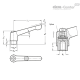 Регулируемая ручка рычажного типа GN 300.2-63-M6-RH ELESA+GANTER