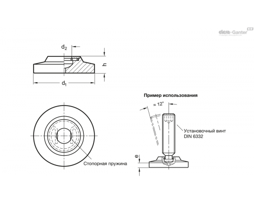 Опорная пластина GN 6311.5-100-22-N ELESA+GANTER