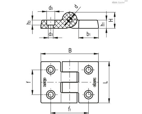 Петли CFH.50 CH-8 (424031) ELESA+GANTER