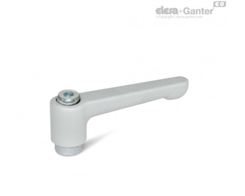 Плоская регулируемая ручка рычажного типа GN 302.2-30-M6-SR ELESA+GANTER
