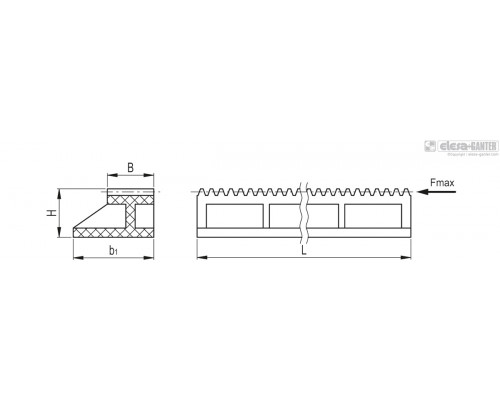 Реечная передача ZCR-1.0-250-PL (552111) ELESA+GANTER