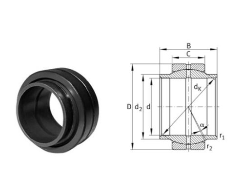 Подшипник GEEW 30ES (GE 30 LO) (30x47x18/30) HGF