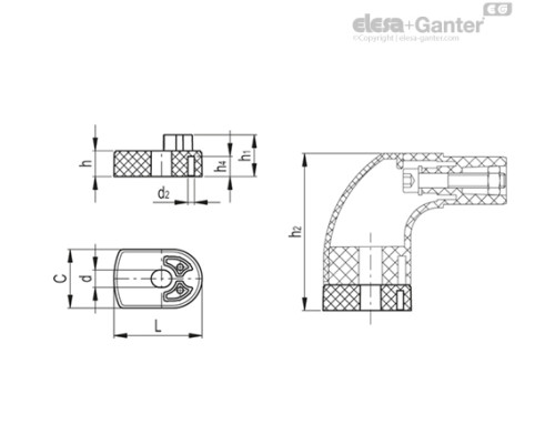 Распорная втулка DS-ETH.35-32 (15253) ELESA+GANTER