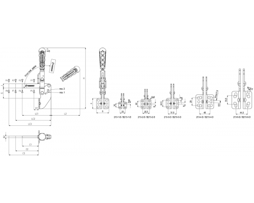 Прижимы B213-5-D-L-C3 Kukamet