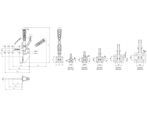Прижимы B213-5-D-L-C3 Kukamet