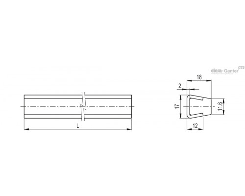 Направляющая GLP-12-1500 (419204) ELESA+GANTER