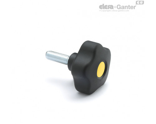 Лепестковая поворотная ручка VCT.66 p-M12x50-SOFT-C4 (170037-C4) ELESA+GANTER
