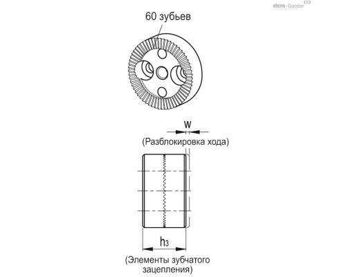 Зажимной элемент RDB.40-60-CF (51995) ELESA+GANTER