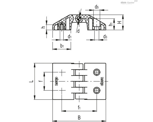 Петля CFE.30 B-M3-CH-3 (423151) ELESA+GANTER