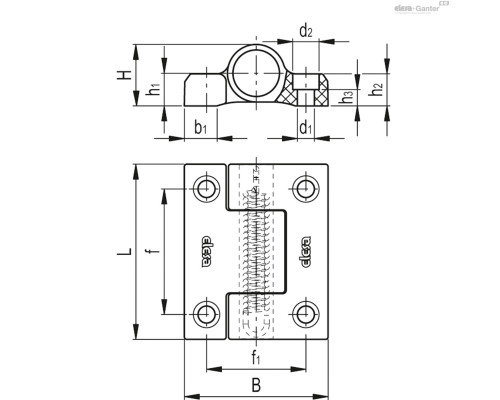 Петля CFMR.67-NS-LB (425839) ELESA+GANTER