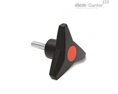 Трёхлепестковая ручка VB.839/80 p-M10x30-C6 (64692-C6) ELESA+GANTER
