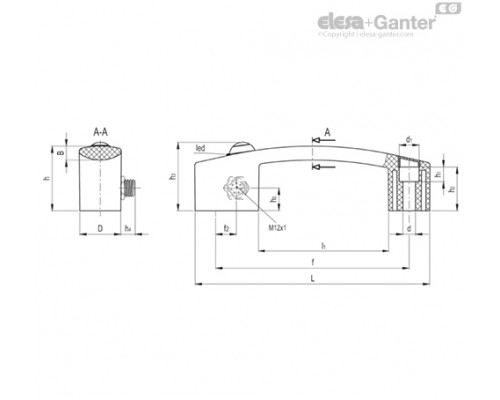 Ручка EBR.150-SWB-R-C (260591-C1) ELESA+GANTER