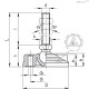 Регулируемая опора LV.F-100-14-SST-M16x168-ESD-C (332487-ESD) ELESA+GANTER