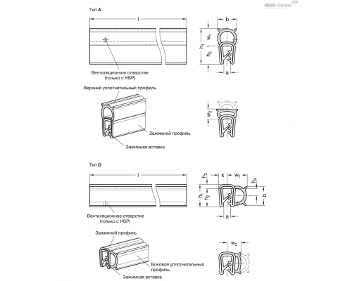 Профиль GN 2190-MVQ-20,5-A-20 ELESA+GANTER