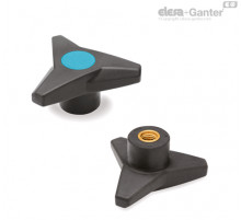 Трёхлепестковая ручка VB.839/80 B-M12-SOFT-C5 (64846-C5) ELESA+GANTER