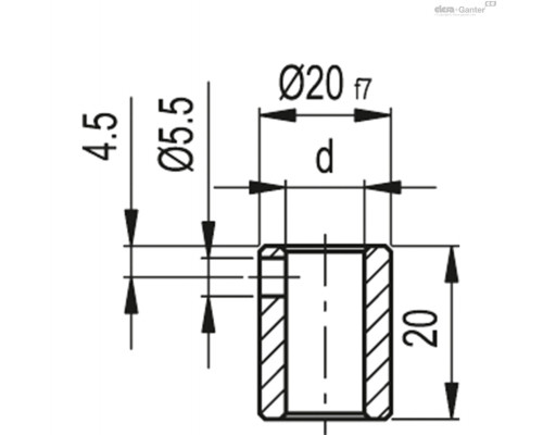 Переходная втулка RB52-16 (CE.87960) ELESA+GANTER