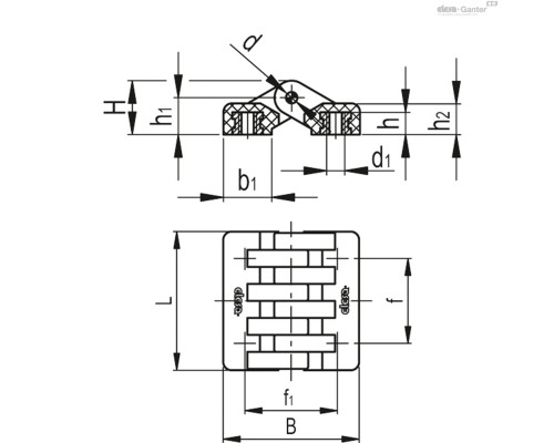 Петли CFAX.40 B-M4 (422421) ELESA+GANTER