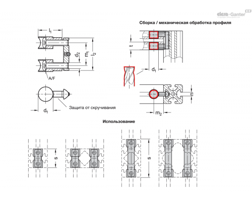 Соединитель GN 22i-306-V-D-ZZSZ-2 ELESA+GANTER