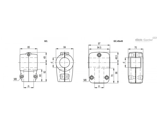Соединительный элемент GC.60-48-A (419638) ELESA+GANTER