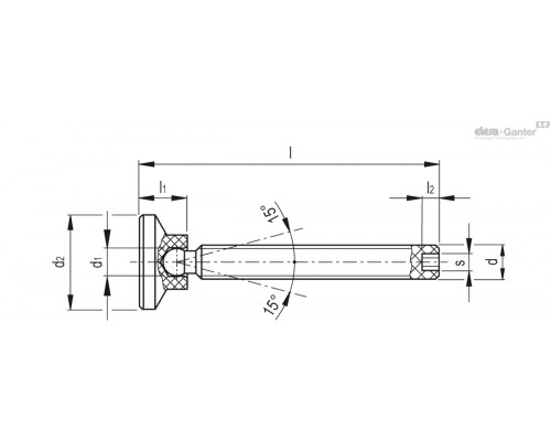 Установочный винт GST-M6x40-SV18-C9 (317928-C9) ELESA+GANTER