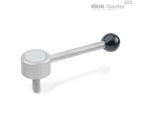 Плоская ручка рычажного типа GN 125.5-40-M12-25-D ELESA+GANTER