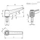 Ручка рычажного типа MF.100 p-M12x50-C3 (39341-R-C3) ELESA+GANTER
