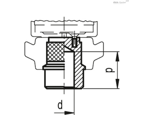 Маховик VDN.250-GXX5+I (CE.32121) ELESA+GANTER Маховик VDN.250-GXX5+I (CE.32121) ELESA+GANTER