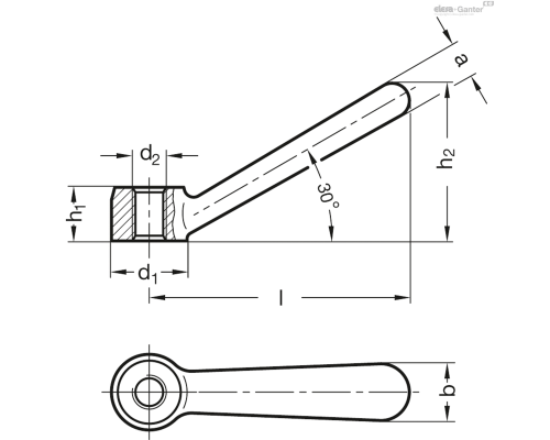 Зажимная гайка GN 206-32-M16 ELESA+GANTER