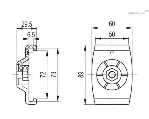 Зажим MPG-2S (419608) ELESA+GANTER