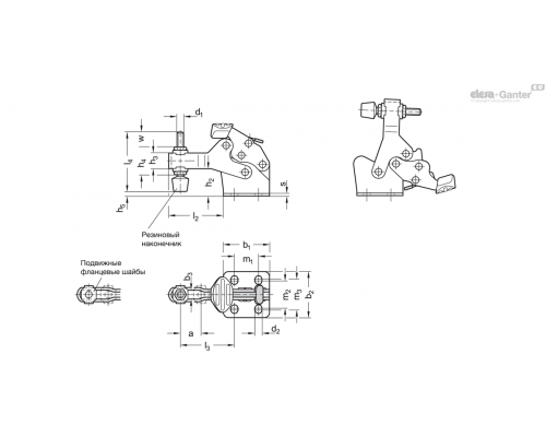 Прижим GN 820.6-80-MC-ST ELESA+GANTER